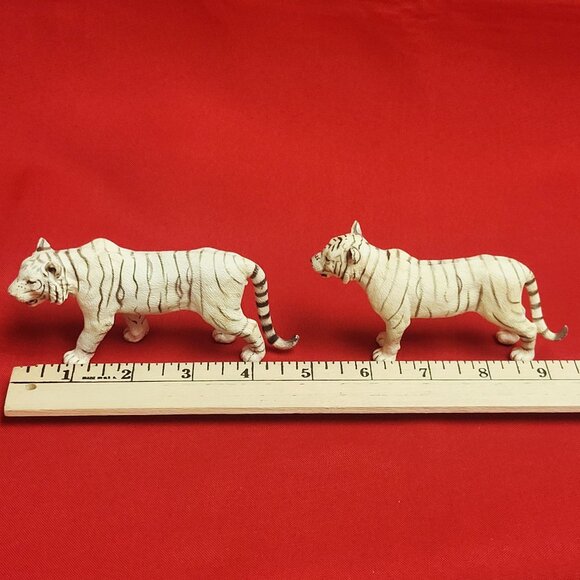 Schleich Two White Tiger Figurines Wild Blue Eyes Life Collection - Picture 10 of 10